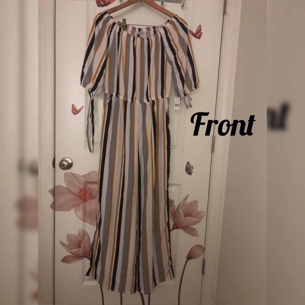 Off the shoulder jumpsuit with pockets